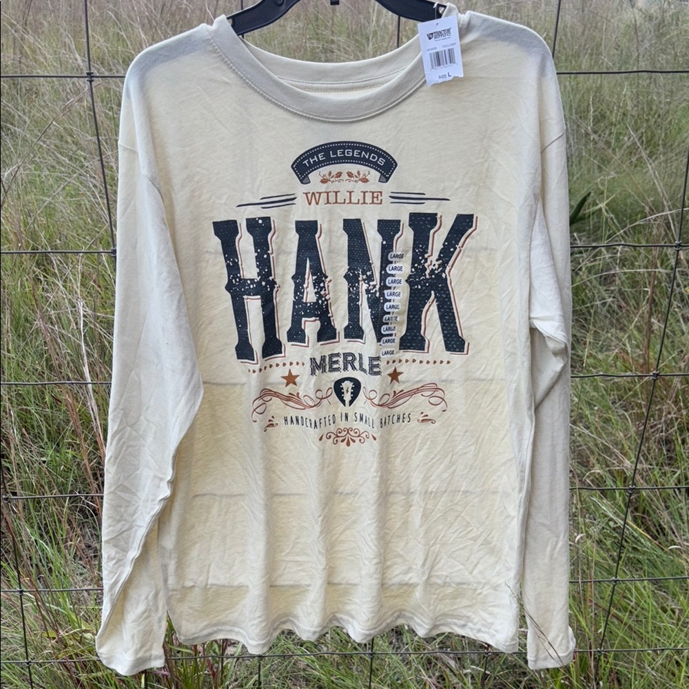 NWT Country Legends (Willie, Hank, & Merle) Long Sleeve Graphic Tee
